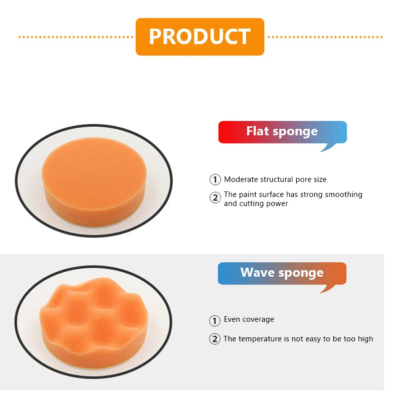 Polish Pad Set Buffer - 6pcs/set Car Polishing Sponge Pads Kit