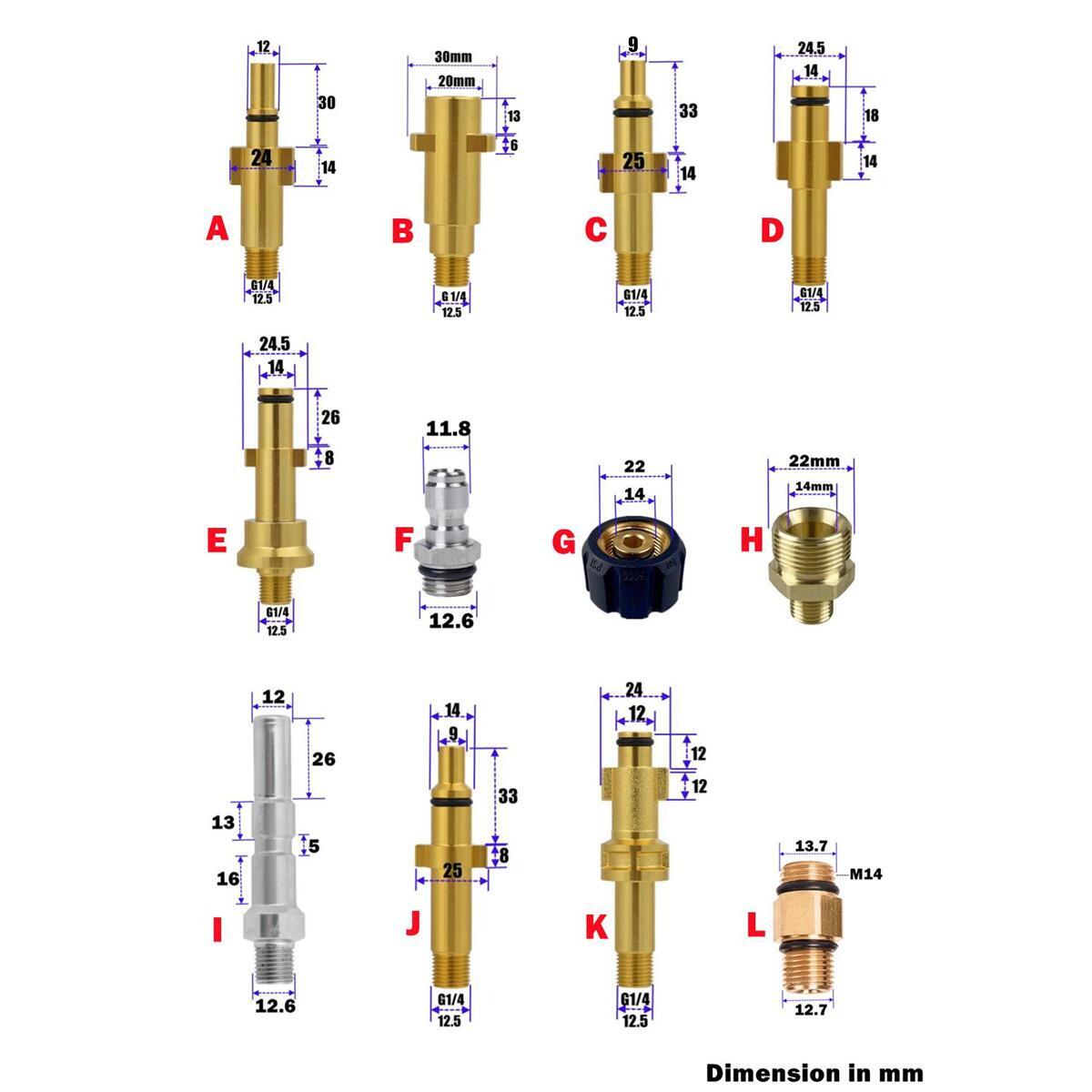 Nozzle Adaptor With G1/4 Male  - Foam Cannon Car Wash recension och pris