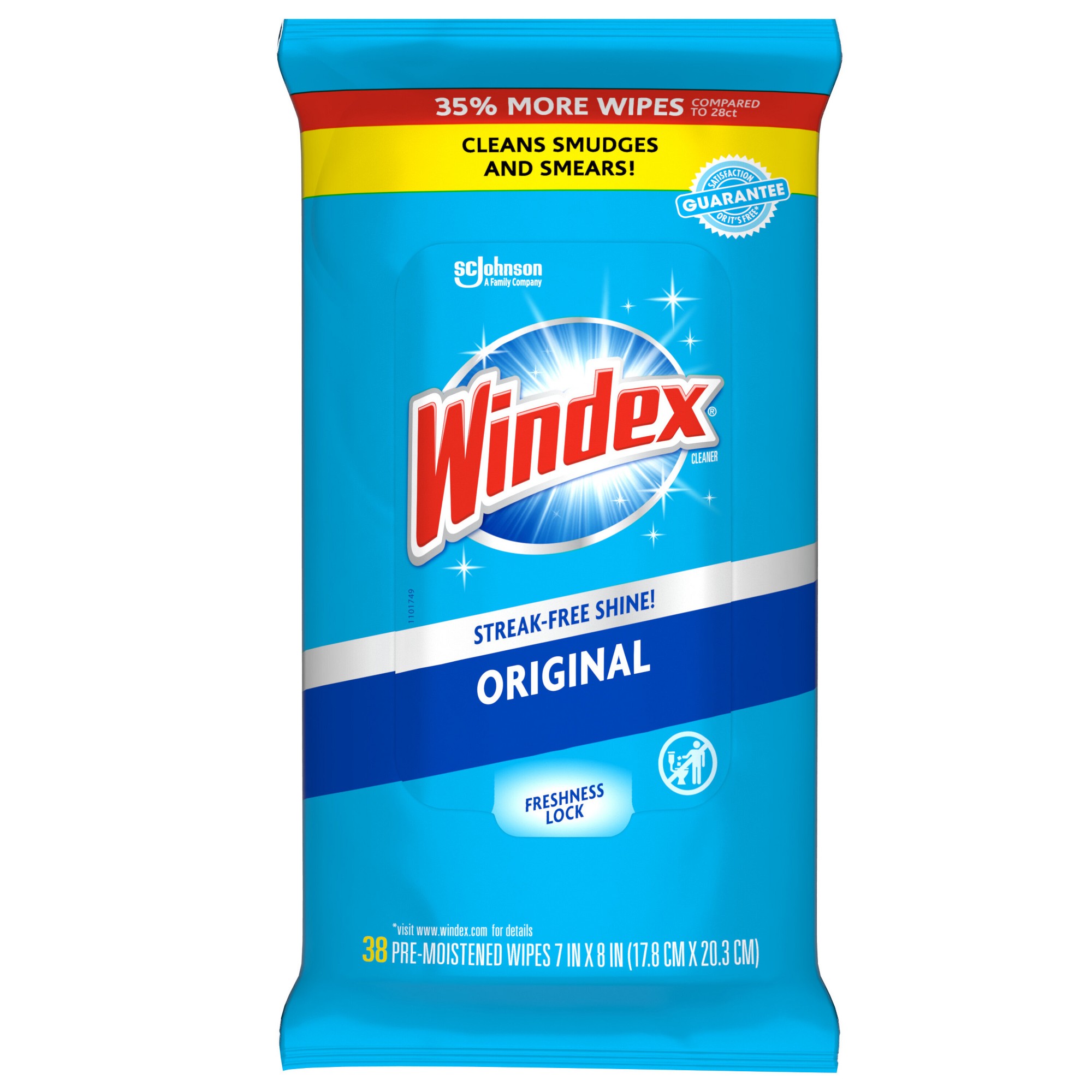 38ct Pre-Moistened Window And  - Glass Cleaner Streak recension och pris