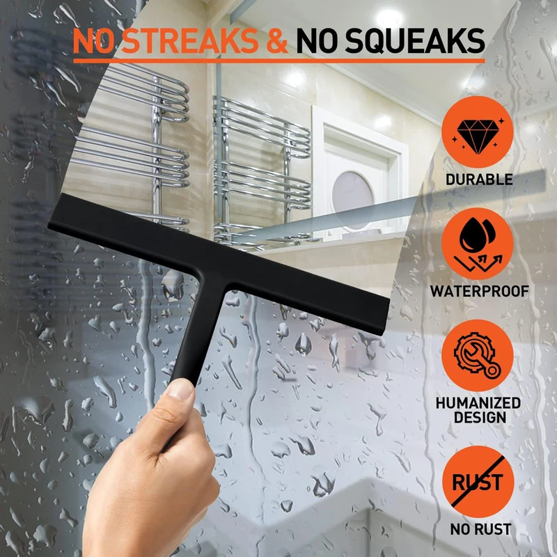 Silicone Squeegee Streak Free  - Glass Cleaner Streak recension och pris