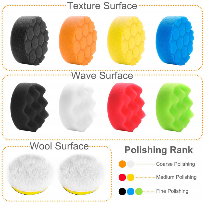 4pcs 4'' Car Polish Buffer Pad - Polish Pad Set Buffer recension och pris