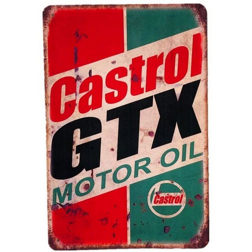 Castrol GTX Motor Oil Tin Sign - Castrol Oil Gtx recension och pris