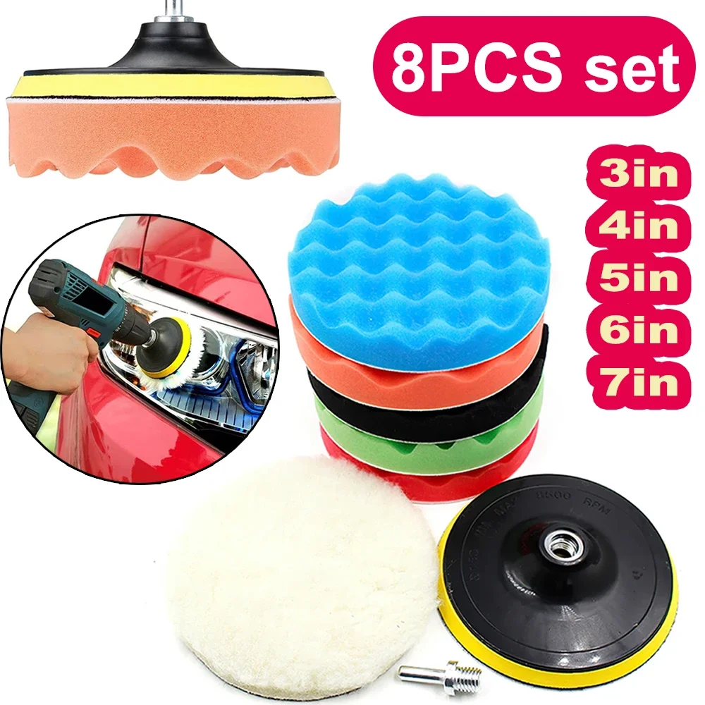 New 8Pcs Car Polishing Pads Ki - Polish Pad Set Buffer recension och pris